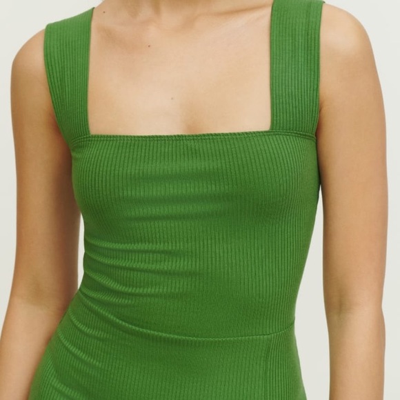 Olive green worn once reformation dress NEVER USED - Picture 3 of 7